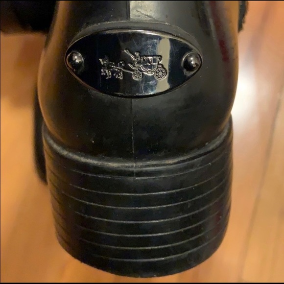 Black Coach Rain Boots - Picture 3 of 6